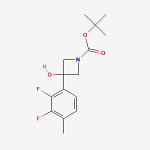 tert-Butyl 3-(2,3-difluoro-4-methylphenyl)-3-hydroxyazetidine-1-carboxylate