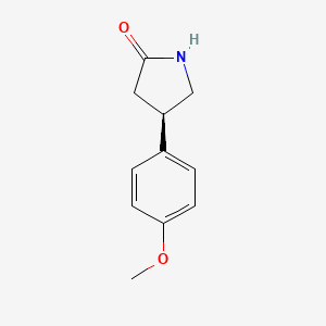 molecular formula C11H13NO2 B15053381 (R)-4-(4-Methoxyphenyl)pyrrolidin-2-one 