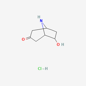 6-Hydroxy-8-azabicyclo[3.2.1]octan-3-one hydrochloride