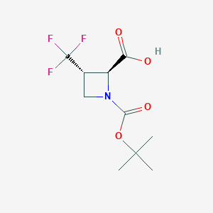 (2S,3S)-1-(tert-Butoxycarbonyl)-3-(trifluoromethyl)azetidine-2-carboxylic acid