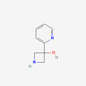 molecular formula C8H10N2O B15053425 3-(Pyridin-2-yl)azetidin-3-ol 