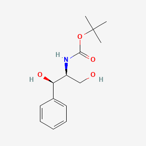 molecular formula C14H21NO4 B15053468 tert-butyl N-[(1R,2S)-1,3-dihydroxy-1-phenylpropan-2-yl]carbamate 