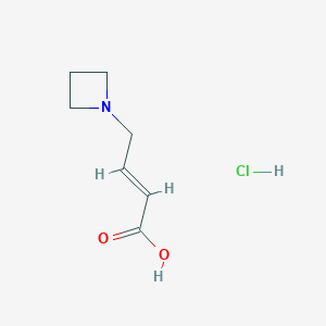 molecular formula C7H12ClNO2 B15053485 (2E)-4-(azetidin-1-yl)but-2-enoic acid hydrochloride 