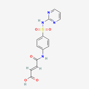 4-Oxo-4-((4-(N-(pyrimidin-2-yl)sulfamoyl)phenyl)amino)but-2-enoic acid