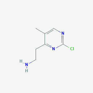 molecular formula C7H10ClN3 B15053520 2-(2-Chloro-5-methylpyrimidin-4-yl)ethanamine 