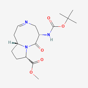 molecular formula C16H25N3O5 B1505356 (5S,8S,10aR,Z)-Methyl 5-((tert-butoxycarbonyl)amino)-6-oxo-1,4,5,6,8,9,10,10a-octahydropyrrolo[1,2-a][1,5]diazocine-8-carboxylate CAS No. 1071993-04-8