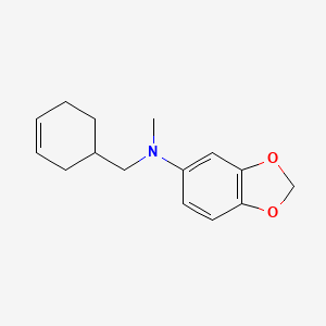 molecular formula C15H19NO2 B15053564 N-(Cyclohex-3-en-1-ylmethyl)-N-methylbenzo[d][1,3]dioxol-5-amine 