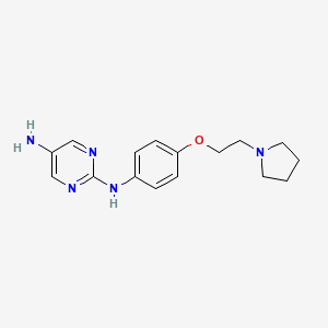 N2-(4-(2-(pyrrolidin-1-yl)ethoxy)phenyl)pyrimidine-2,5-diamine