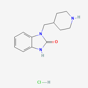 molecular formula C13H18ClN3O B15053574 1-(Piperidin-4-ylmethyl)-1H-benzo[d]imidazol-2(3H)-one hydrochloride CAS No. 88915-17-7