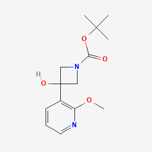 tert-Butyl 3-hydroxy-3-(2-methoxypyridin-3-yl)azetidine-1-carboxylate