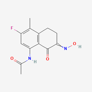 N-[3-fluoro-7-(hydroxyimino)-4-methyl-8-oxo-5,6,7,8-tetrahydronaphthalen-1-yl]acetamide