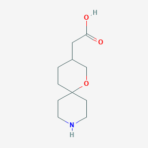 2-(1-Oxa-9-azaspiro[5.5]undecan-3-yl)acetic acid