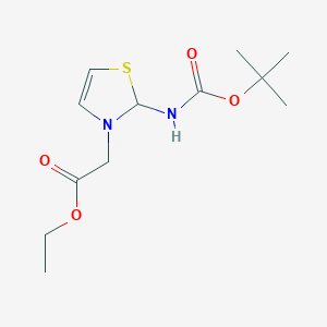 Ethyl 2-(2-((tert-butoxycarbonyl)amino)thiazol-3(2H)-yl)acetate