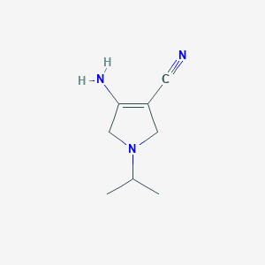 molecular formula C8H13N3 B15053676 4-Amino-1-isopropyl-2,5-dihydro-1H-pyrrole-3-carbonitrile 