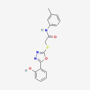 2-((5-(2-Hydroxyphenyl)-1,3,4-oxadiazol-2-yl)thio)-N-(m-tolyl)acetamide