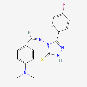 4-((4-(Dimethylamino)benzylidene)amino)-3-(4-fluorophenyl)-1H-1,2,4-triazole-5(4H)-thione