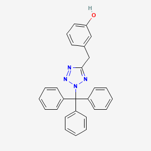 molecular formula C27H22N4O B1505375 3-(2-Trityl-2H-tetrazol-5-ylmethyl)-phenol CAS No. 885278-40-0