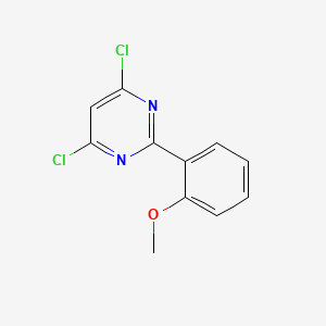 molecular formula C11H8Cl2N2O B1505379 4,6-Dichloro-2-(2-methoxyphenyl)pyrimidine CAS No. 83217-29-2