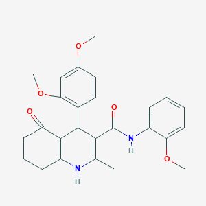 4-(2,4-Dimethoxyphenyl)-N-(2-methoxyphenyl)-2-methyl-5-oxo-1,4,5,6,7,8-hexahydroquinoline-3-carboxamide