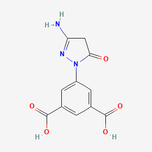 5-(3-Amino-5-oxo-4,5-dihydro-1H-pyrazol-1-yl)isophthalic acid