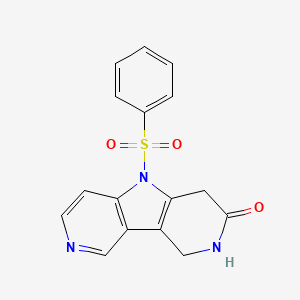 molecular formula C16H13N3O3S B15053816 8-(benzenesulfonyl)-4,8,12-triazatricyclo[7.4.0.02,7]trideca-1(9),2(7),10,12-tetraen-5-one CAS No. 1956382-25-4