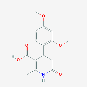 molecular formula C15H17NO5 B1505387 4-(2,4-Dimethoxyphenyl)-1,4,5,6-tetrahydro-2-methyl-6-oxo-3-pyridinecarboxylic acid CAS No. 423120-09-6
