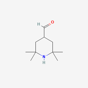 molecular formula C10H19NO B15053878 2,2,6,6-Tetramethylpiperidine-4-carbaldehyde 