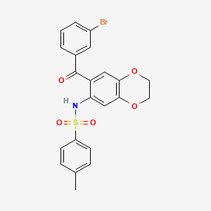 N-(7-(3-Bromobenzoyl)-2,3-dihydrobenzo[b][1,4]dioxin-6-yl)-4-methylbenzenesulfonamide