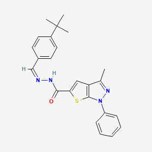 N'-(4-(tert-Butyl)benzylidene)-3-methyl-1-phenyl-1H-thieno[2,3-c]pyrazole-5-carbohydrazide