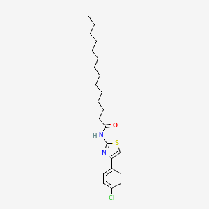 molecular formula C23H33ClN2OS B15053993 N-(4-(4-Chlorophenyl)thiazol-2-yl)tetradecanamide 