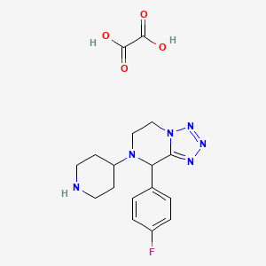 8-(4-Fluorophenyl)-7-(piperidin-4-yl)-5,6,7,8-tetrahydrotetrazolo[1,5-a]pyrazine oxalate