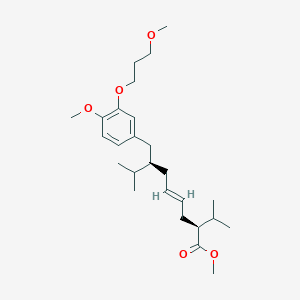 (2S,4E,7R)-7-[[4-Methoxy-3-(3-methoxypropoxy)phenyl]methyl]-8-methyl-2-(1-methylethyl)-4-nonenoic acid methyl ester
