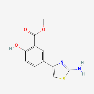 molecular formula C11H10N2O3S B15054111 Methyl 5-(2-aminothiazol-4-yl)-2-hydroxybenzoate 