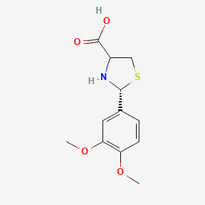 (2R)-2-(3,4-dimethoxyphenyl)-1,3-thiazolidine-4-carboxylic acid