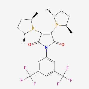 molecular formula C24H27F6NO2P2 B1505424 2,3-Bis[(2R,5R)-2,5-dimethylphospholano]-N-[3,5-bis(trifluoromethyl)-phenyl]maleimide CAS No. 1133149-41-3