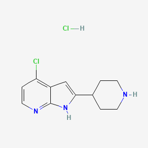 4-Chloro-2-(piperidin-4-yl)-1H-pyrrolo[2,3-b]pyridine hydrochloride