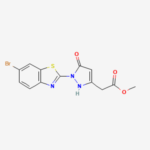 Methyl 2-(1-(6-bromobenzo[d]thiazol-2-yl)-5-hydroxy-1H-pyrazol-3-yl)acetate