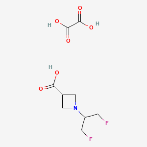 molecular formula C9H13F2NO6 B15054266 1-(1,3-Difluoropropan-2-yl)azetidine-3-carboxylic acid;oxalic acid 