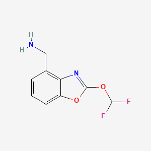 molecular formula C9H8F2N2O2 B15054272 (2-(Difluoromethoxy)benzo[d]oxazol-4-yl)methanamine 