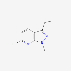 molecular formula C9H10ClN3 B15054309 6-Chloro-3-ethyl-1-methyl-1H-pyrazolo[3,4-b]pyridine 