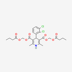 Bis((butyryloxy)methyl) 4-(2,3-dichlorophenyl)-2,6-dimethyl-1,4-dihydropyridine-3,5-dicarboxylate