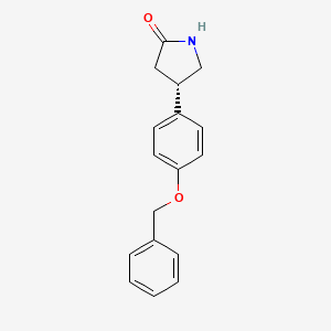 molecular formula C17H17NO2 B15054329 (S)-4-(4-(Benzyloxy)phenyl)pyrrolidin-2-one 