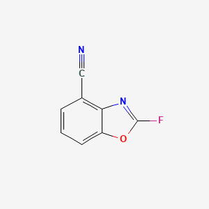 molecular formula C8H3FN2O B15054334 2-Fluorobenzo[d]oxazole-4-carbonitrile 