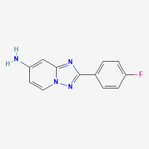 molecular formula C12H9FN4 B15054350 2-(4-Fluorophenyl)-[1,2,4]triazolo[1,5-a]pyridin-7-amine 