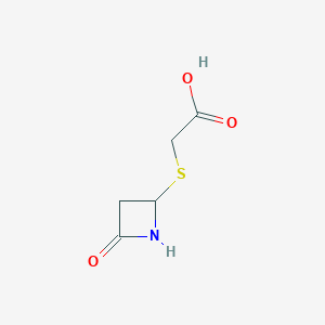 molecular formula C5H7NO3S B15054353 2-((4-Oxoazetidin-2-yl)thio)acetic acid CAS No. 31898-75-6