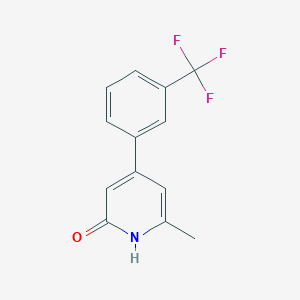 molecular formula C13H10F3NO B15054397 6-Methyl-4-(3-(trifluoromethyl)phenyl)pyridin-2-OL 