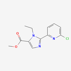 molecular formula C12H12ClN3O2 B15054412 Methyl 2-(6-chloropyridin-2-yl)-1-ethyl-1H-imidazole-5-carboxylate 