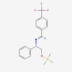 molecular formula C19H22F3NOSi B1505442 (alphaS)-N-[[4-(Trifluoromethyl)phenyl]methylene]-alpha-[[(trimethylsilyl)oxy]methyl]benzenemethanamine CAS No. 1003887-64-6