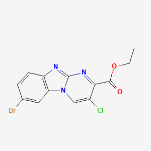 molecular formula C13H9BrClN3O2 B15054430 Ethyl 7-bromo-3-chlorobenzo[4,5]imidazo[1,2-a]pyrimidine-2-carboxylate 