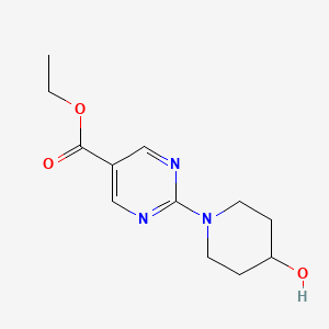 molecular formula C12H17N3O3 B1505445 Ethyl 2-(4-hydroxypiperidin-1-yl)pyrimidine-5-carboxylate CAS No. 1116339-70-8